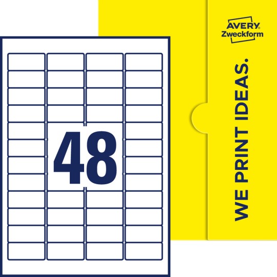 48 stk. etiketter per ark