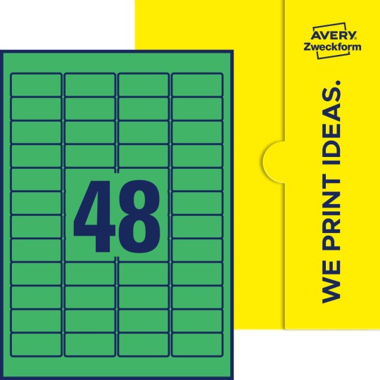 48 stk. etiketter per ark