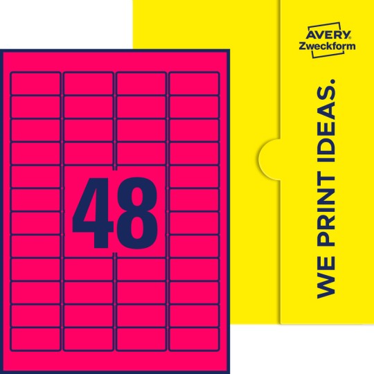 48 stk. etiketter per ark