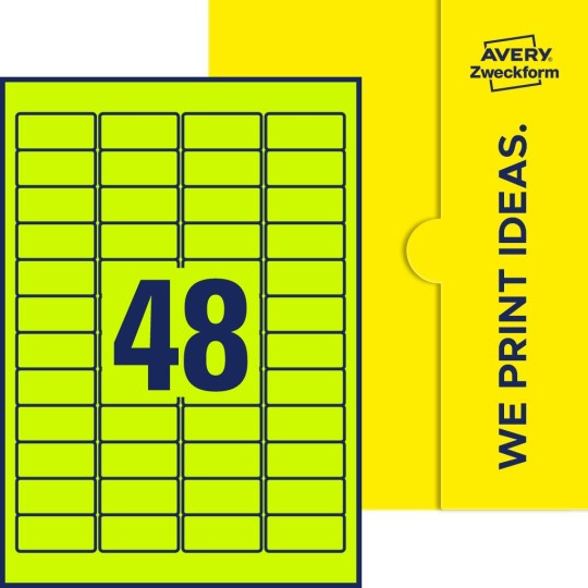 48 stk. etiketter per ark
