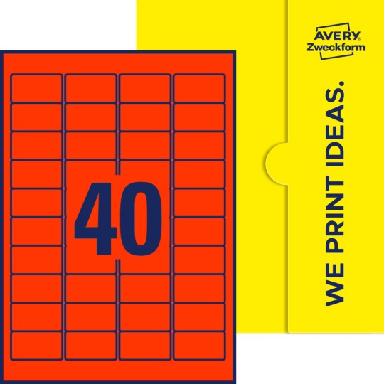 40 stk. etiketter per ark