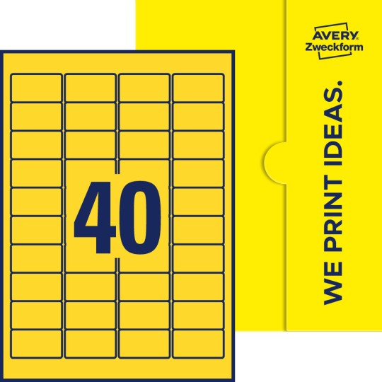 40 stk. etiketter per ark