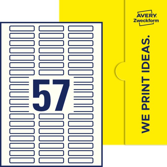 57 stk. etiketter per ark