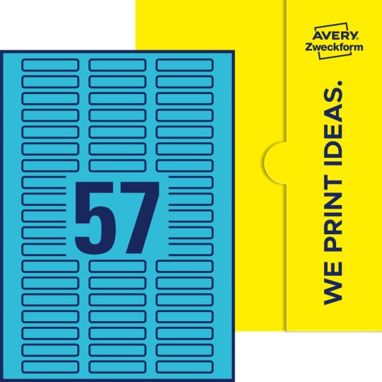 57 stk. etiketter per ark