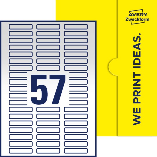 57 stk. etiketter per ark