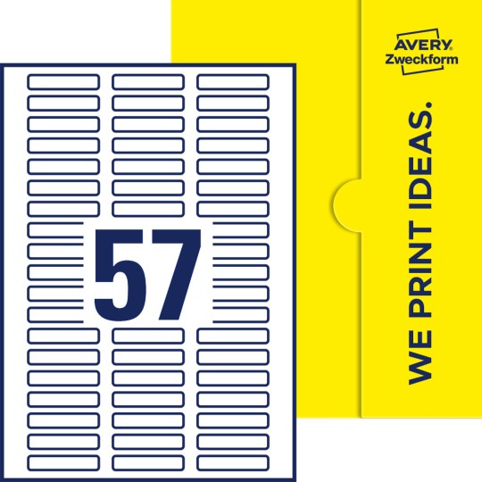 57 stk. etiketter per ark