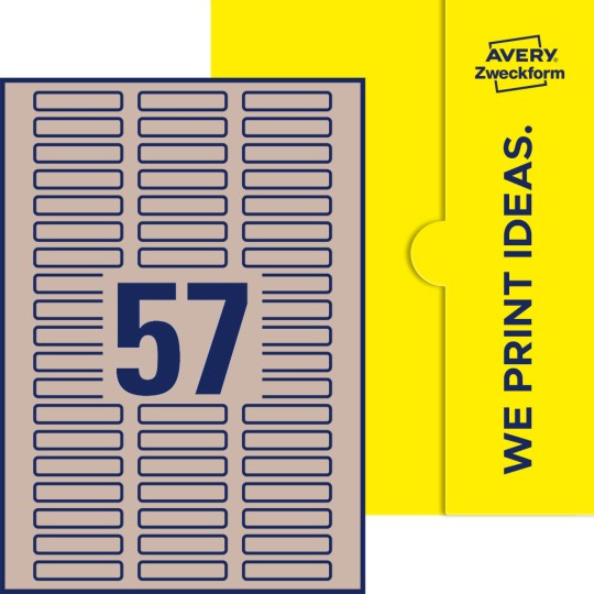 57 stk. etiketter per ark