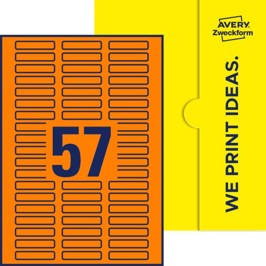 57 stk. etiketter per ark
