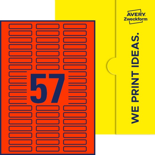 57 stk. etiketter per ark