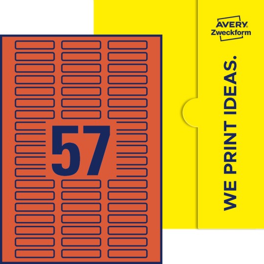 57 stk. etiketter per ark