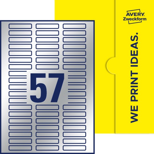 57 stk. etiketter per ark