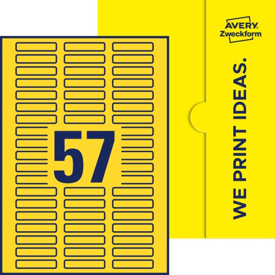 57 stk. etiketter per ark