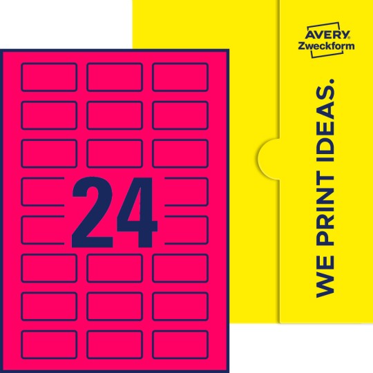 24 stk. etiketter per ark