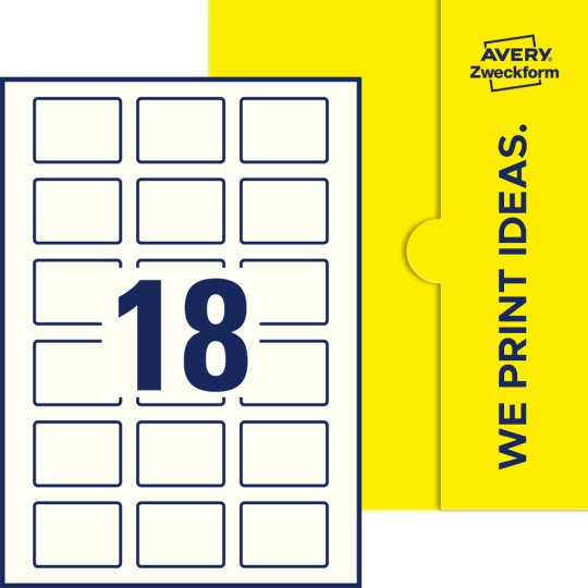 18 stk. etiketter per ark