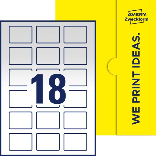 18 stk. etiketter per ark