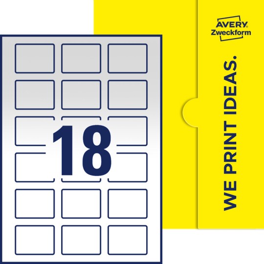18 stk. etiketter per ark