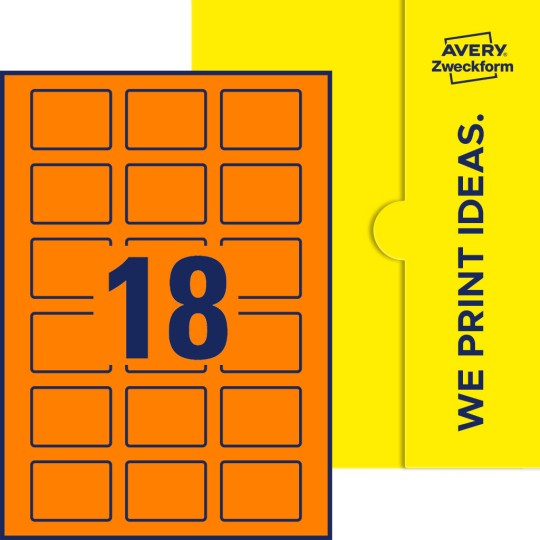 18 stk. etiketter per ark