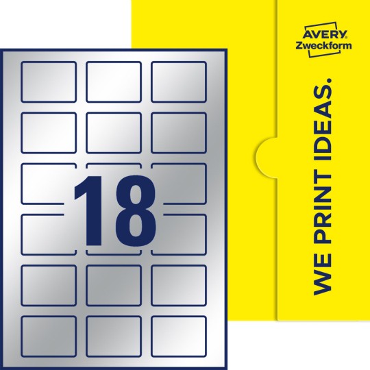 18 stk. etiketter per ark