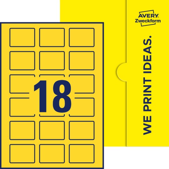 18 stk. etiketter per ark