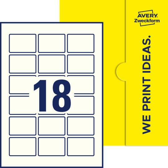18 stk. etiketter per ark