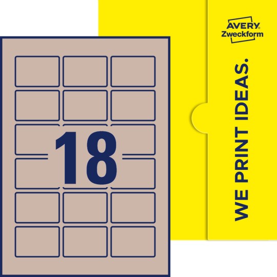 18 stk. etiketter per ark