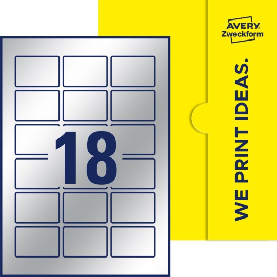 18 stk. etiketter per ark