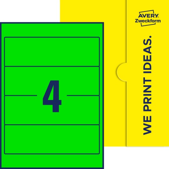 4 stk. etiketter per ark