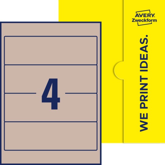 4 stk. etiketter per ark