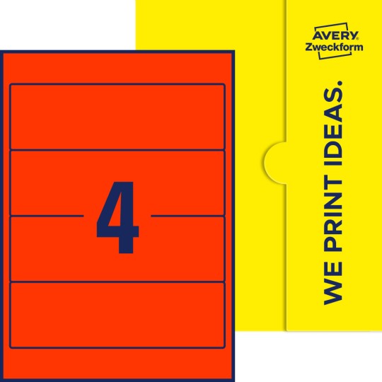 4 stk. etiketter per ark