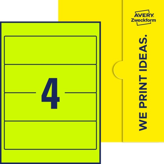 4 stk. etiketter per ark