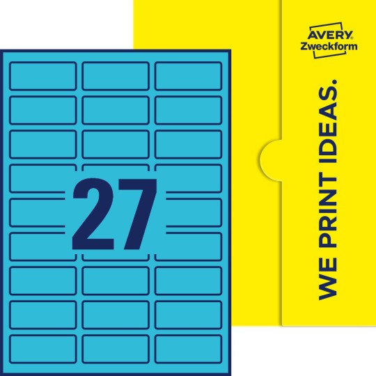 27 stk. etiketter per ark