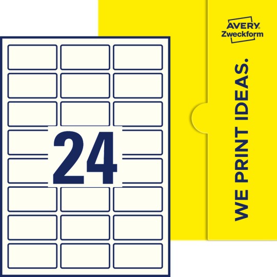 24 stk. etiketter per ark