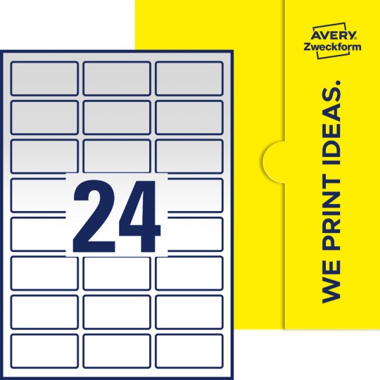 24 stk. etiketter per ark