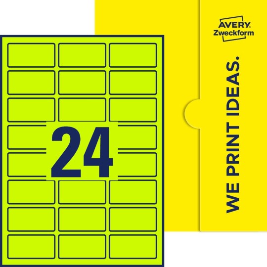 24 stk. etiketter per ark
