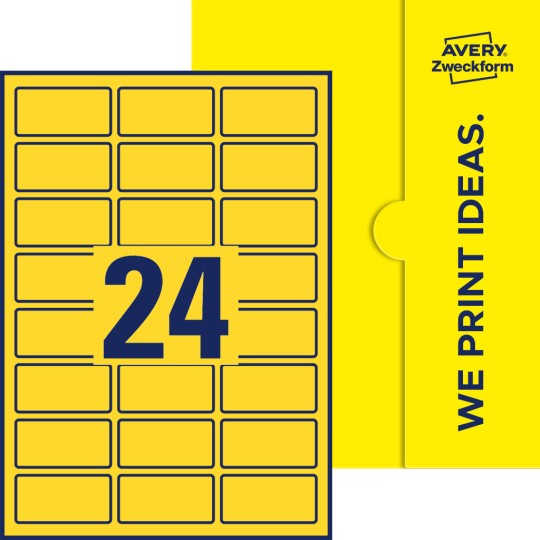 24 stk. etiketter per ark