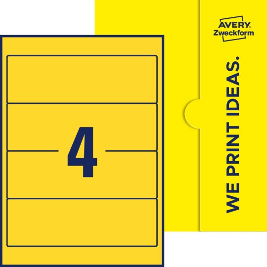 4 stk. etiketter per ark