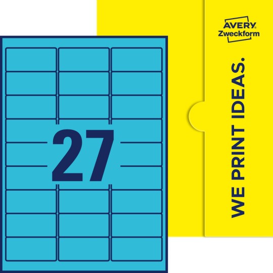 27  stk. etiketter per ark