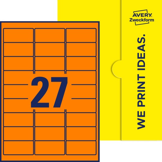 27  stk. etiketter per ark