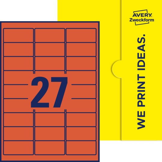 27  stk. etiketter per ark