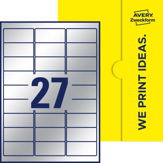 27  stk. etiketter per ark