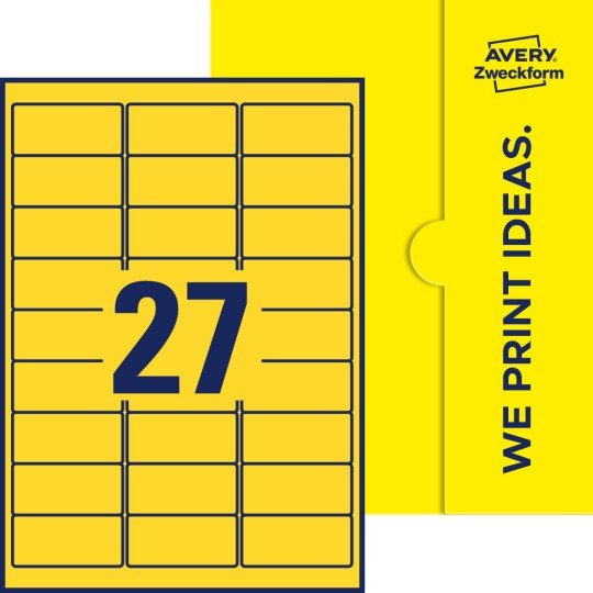 27  stk. etiketter per ark