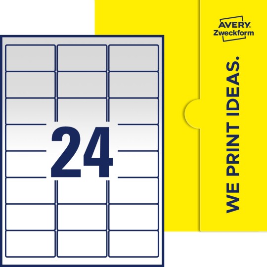 24 stk. etiketter per ark