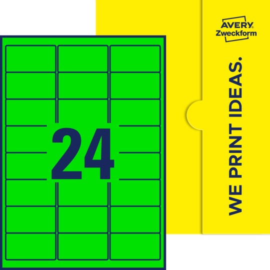 24 stk. etiketter per ark