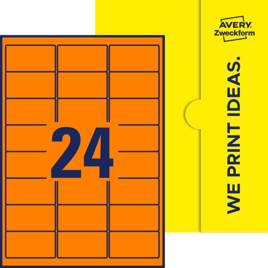 24 stk. etiketter per ark