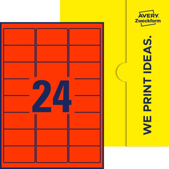 24 stk. etiketter per ark
