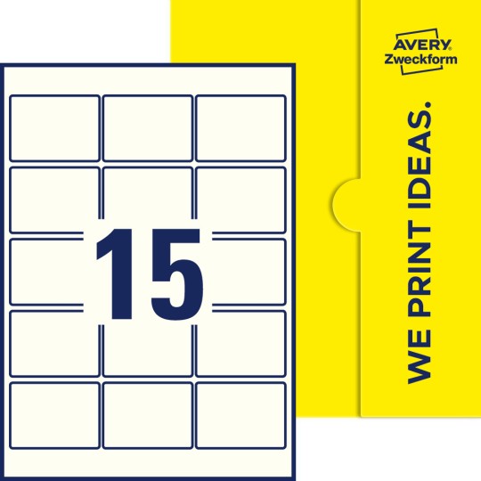 15 stk. etiketter per ark