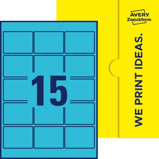 15 stk. etiketter per ark