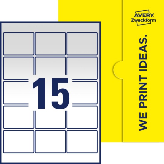 15 stk. etiketter per ark