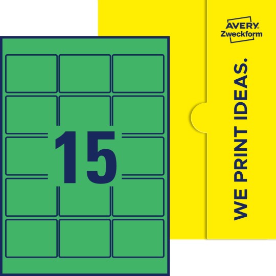 15 stk. etiketter per ark