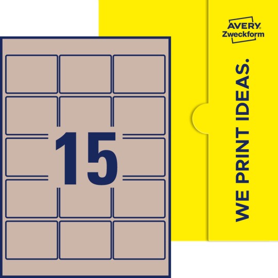 15 stk. etiketter per ark